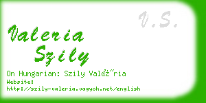 valeria szily business card